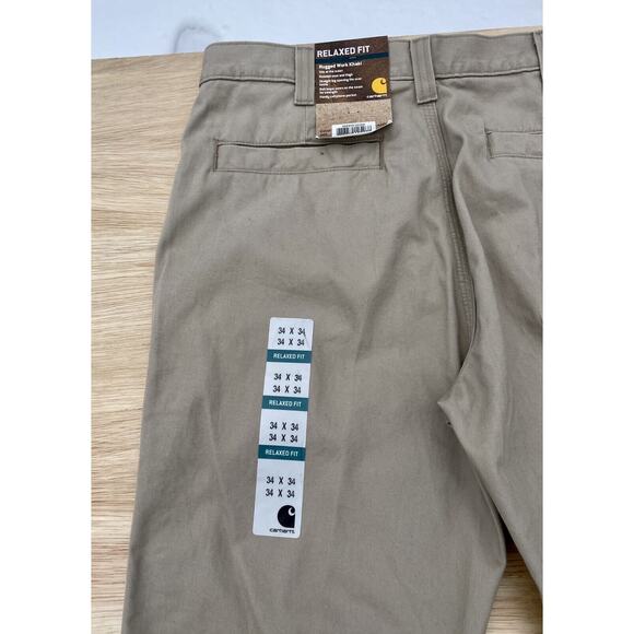 Carharrt Relaxed Fit Rugged Flex Rigby 5 Pocket Jean Tan Size 34 x 34 - New‎ - Picture 4 of 8